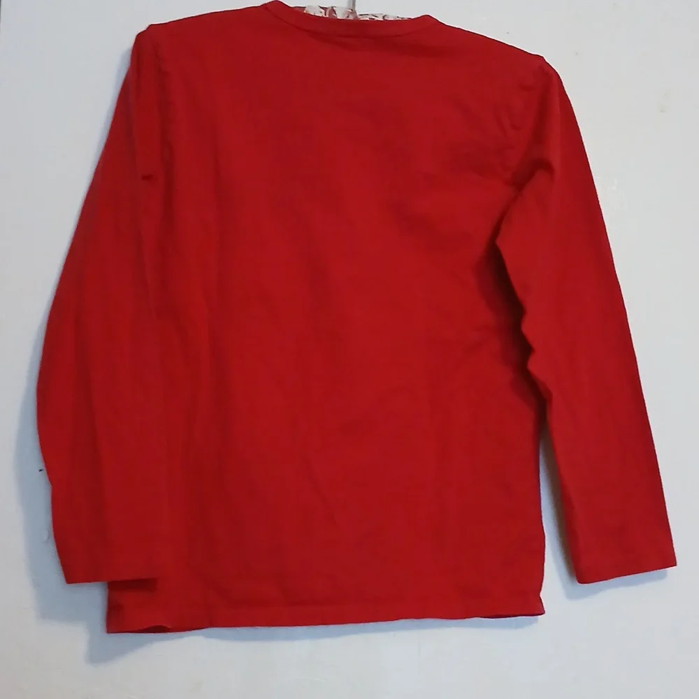 The Childrens Place Santa Dance Long Sleeve Boy Shirt L